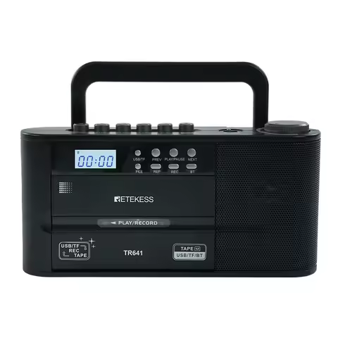 Retekess TR641 — radio-cassette portable avec transcription K7 vers MP3