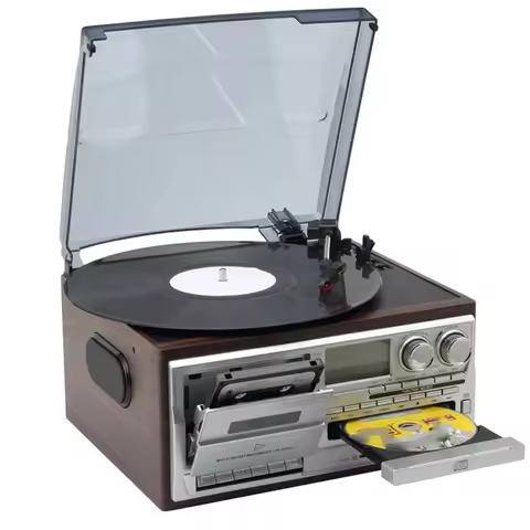Combiné phonographe vinyle + CD + cassette + radio A99E — version compacte