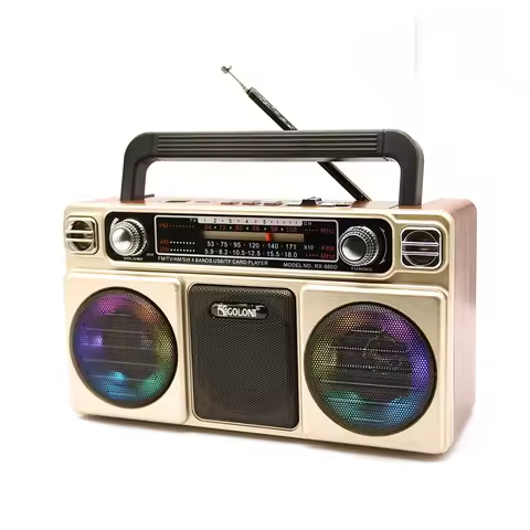 Radio-cassette portable double bande AM/FM — format poche, antenne télescopique